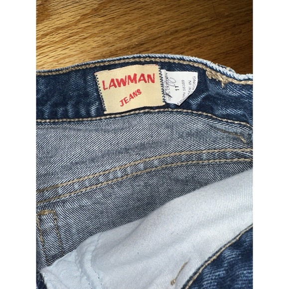 Vintage Lawman Jeans Juniors 11 Blue High Rise Straight Leg Medium Wash Denim... - Picture 8 of 11